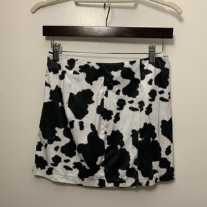 Cow print skirt
